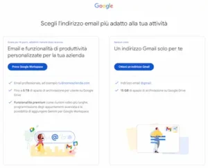 come creare un account Google